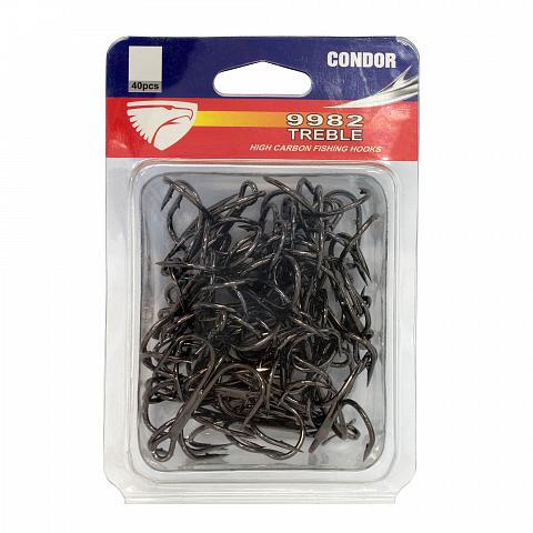 Фото крючок-тройник condor treble hook №6/0 bn (20 шт/упак)