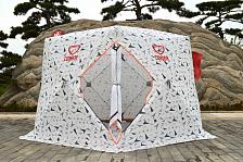 Фото палатка куб "condor" зимняя утепленная 6 сторон, 3,6 х 3,2 х 2,2  белый камуфляж