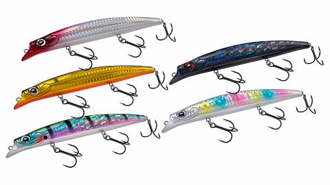 Фото воблер kyoda quick minnow-140f, длина 140 мм, вес 19  гр, цвет p2300, заглубление 0,1-0,6 м
