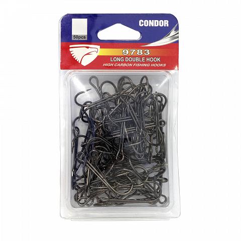 Фото крючок-двойник condor long double hook №2 bn (50 шт/упак)