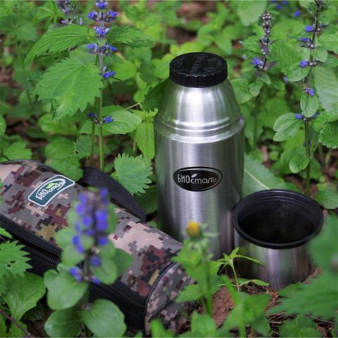 Фото термос "biostal-охота" у/г чехол nbp-750b, емкость 0,75 л