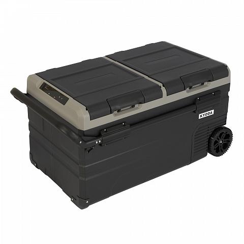 Фото автохолодильник kyoda tw75wh-e, двухкамерный, объем 75 л, вес 24 кг