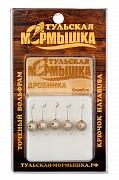 Фото мормышка тульская дробинка 5.0 серебро (5 шт), вес - 1,18 гр.