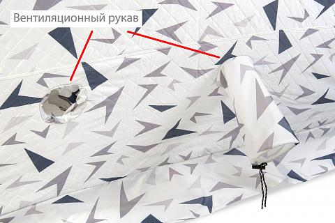 Фото палатка куб "condor" new зимняя утепленная 6 сторон, 3,6 х 3,2 х 2,2  белый камуфляж