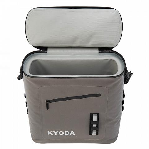 Фото tермобокс kyoda, жесткий каркас, 14 л, на багажник велосипеда, цвет серый, sc14-bb