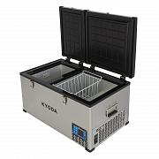 Фото автохолодильник kyoda bcds80, двухкамерный, объем 80 л, вес 30 кг
