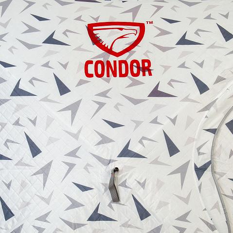Фото палатка куб "condor" зимняя утепленная 2,4 х 2,4 х 2,15  белый камуфляж